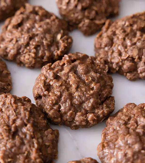 Chocolate peanut butter no bake cookies